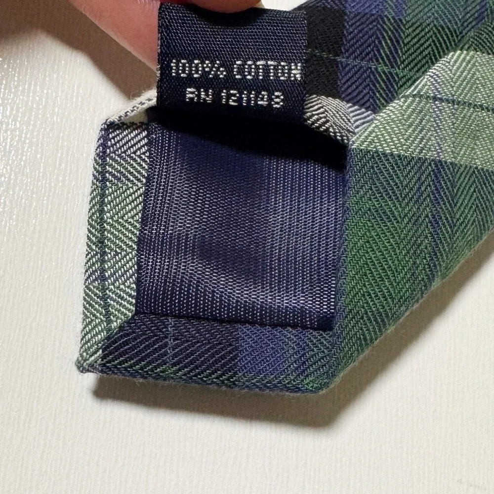 Izod Slim Plaid Cotton Neck Tie